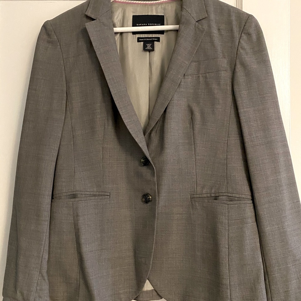 Light Gray Womens Blazer / Suit Jacket